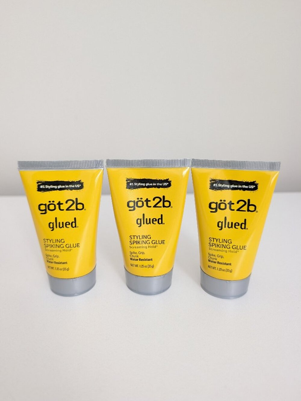 Schwarzkopf Got2b Glued Styling Spiking Hair Glue Screaming Hold 1.25oz Lot of 3